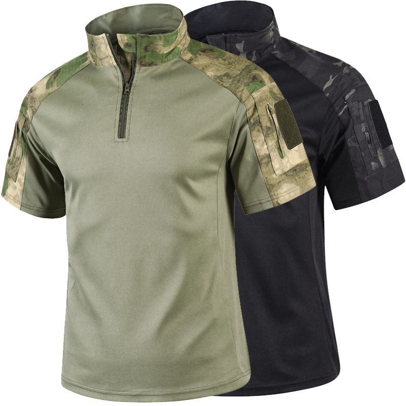 Mens Summer Camo Tactical Shir - Outdoor Hunting T Shirts 评论和价格