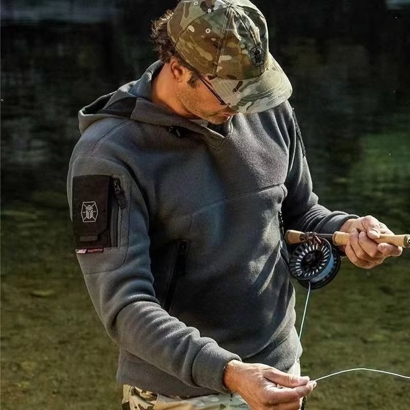 Men Winter Thermal Fleece Outd - Outdoor Hunting Hoodie 评论和价格