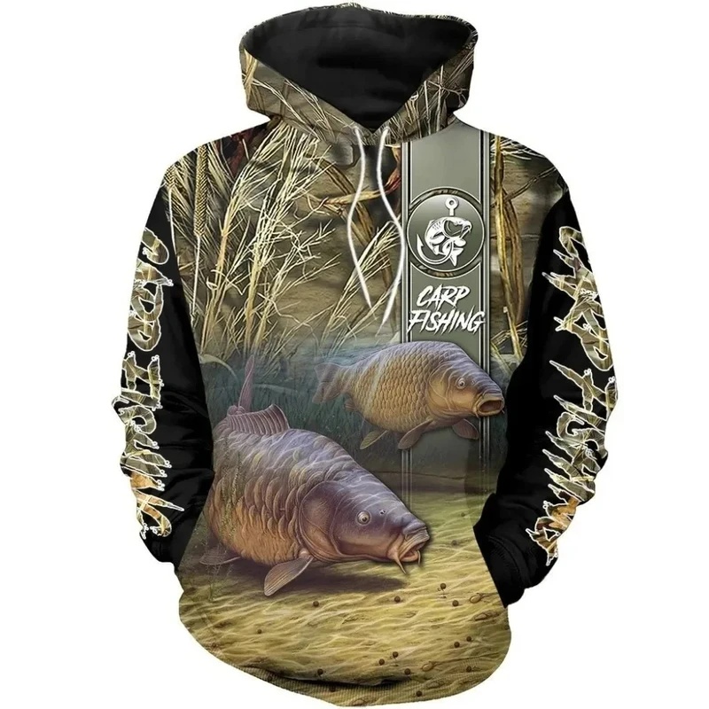 New 3D Printing CARP Fishing P - Outdoor Hunting Hoodie 评论和价格