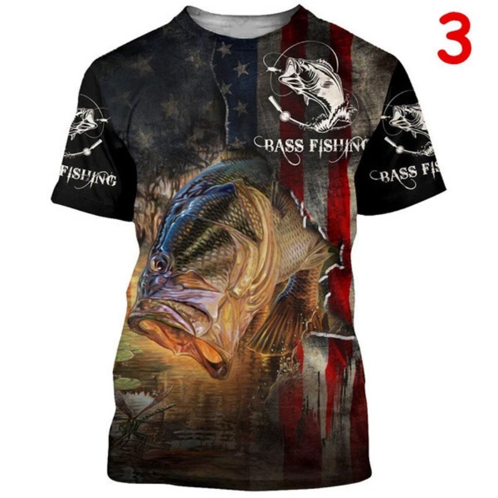 Men's Carp-Print T-Shirt – Sho - Outdoor Hunting T Shirts 评论和价格
