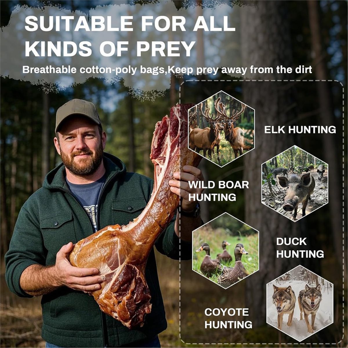 AB09 Game Bags Hunting Meat Ba - Game Bag Meat Hunting 评论和价格