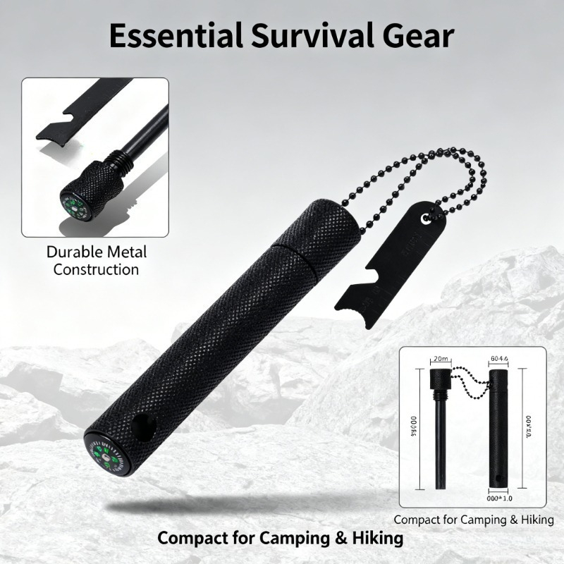 Magnesium Rod with Compass - W - Fire Starter Waterproof 评论和价格