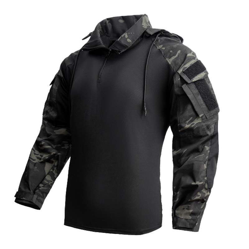 Men's T-shirts 1/4 Zip Long Sl - Outdoor Hunting T Shirts 评论和价格