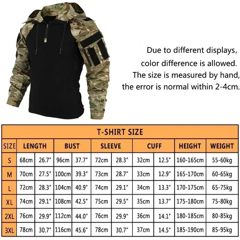 Men's T-shirts 1/4 Zip Long Sl - Outdoor Hunting T Shirts 评论和价格