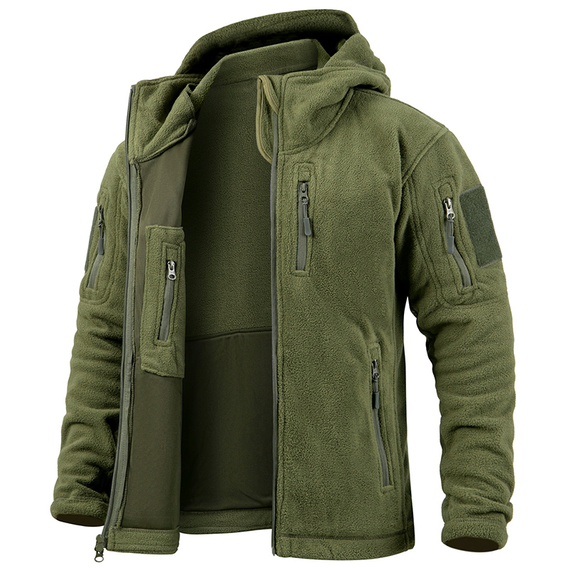 Men's Tactical Fleece Jacket W - Outdoor Hunting Hoodie 评论和价格