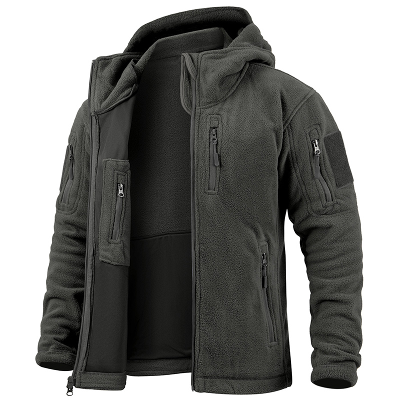 Men's Tactical Fleece Jacket W - Outdoor Hunting Hoodie 评论和价格
