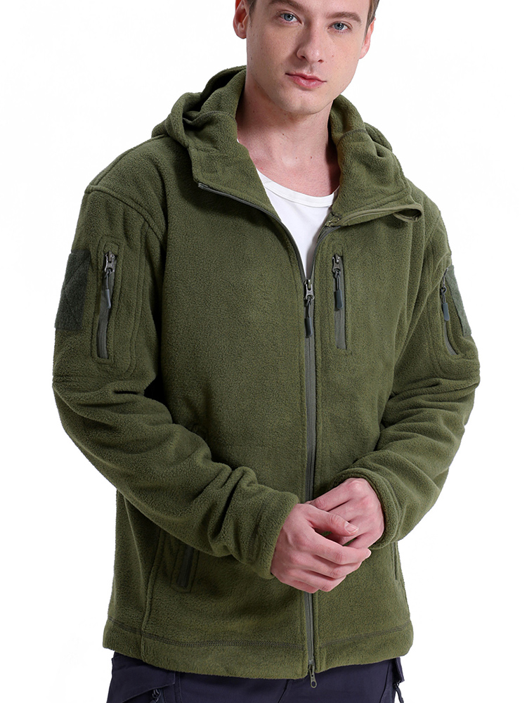 Men's Tactical Fleece Jacket W - Outdoor Hunting Hoodie 评论和价格
