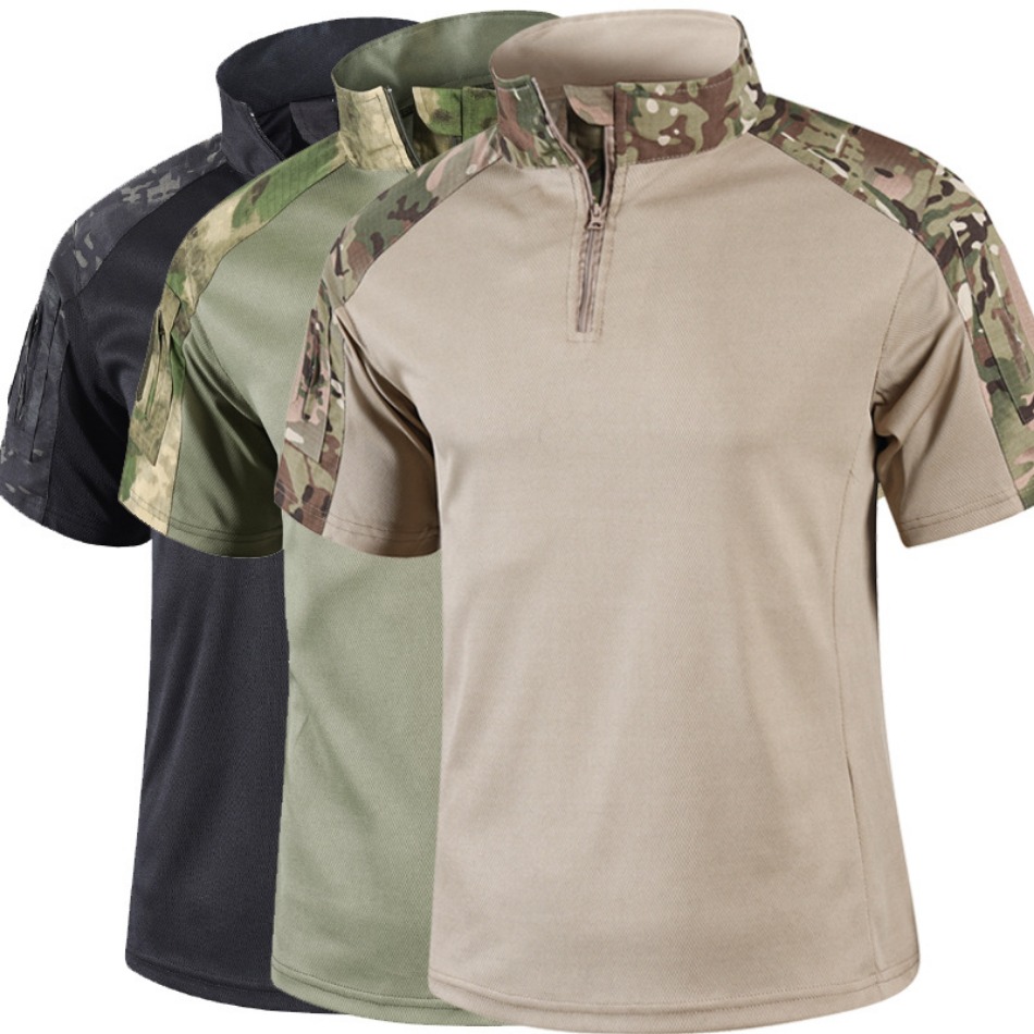 Camo Tactical Shirt Short Slee - Outdoor Hunting T Shirts 评论和价格